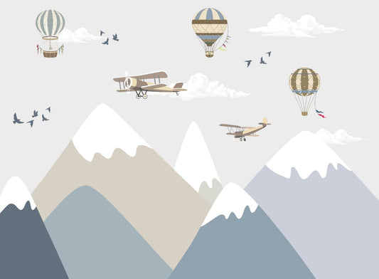 Mountains & sky Kids Wallpaper