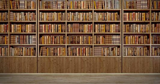 Bibliothek Bücherregal Tapete Wandbild