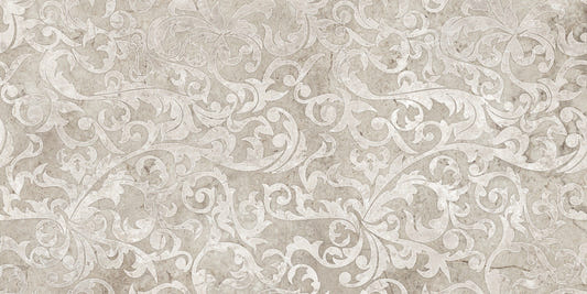 Vintage Beige Color Floral Pattern Wallpaper