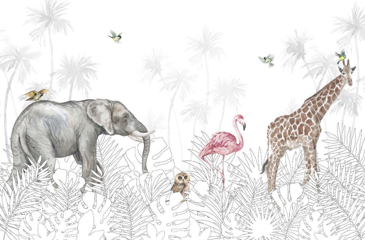 Feral Fauna Woods Wallpaper Mural