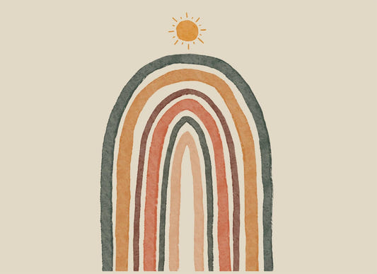 Boho Rainbow Nursery tapet