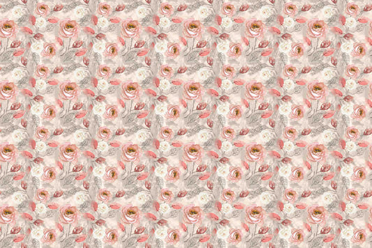 Vesiväri vaaleanpunainen kukka taustakuva seinämaalaus