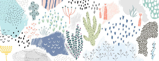 Abstrakte Blumenmuster Wallpaper