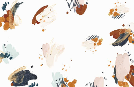 Marineblau abstrakte Form Wallpaper Wandbild