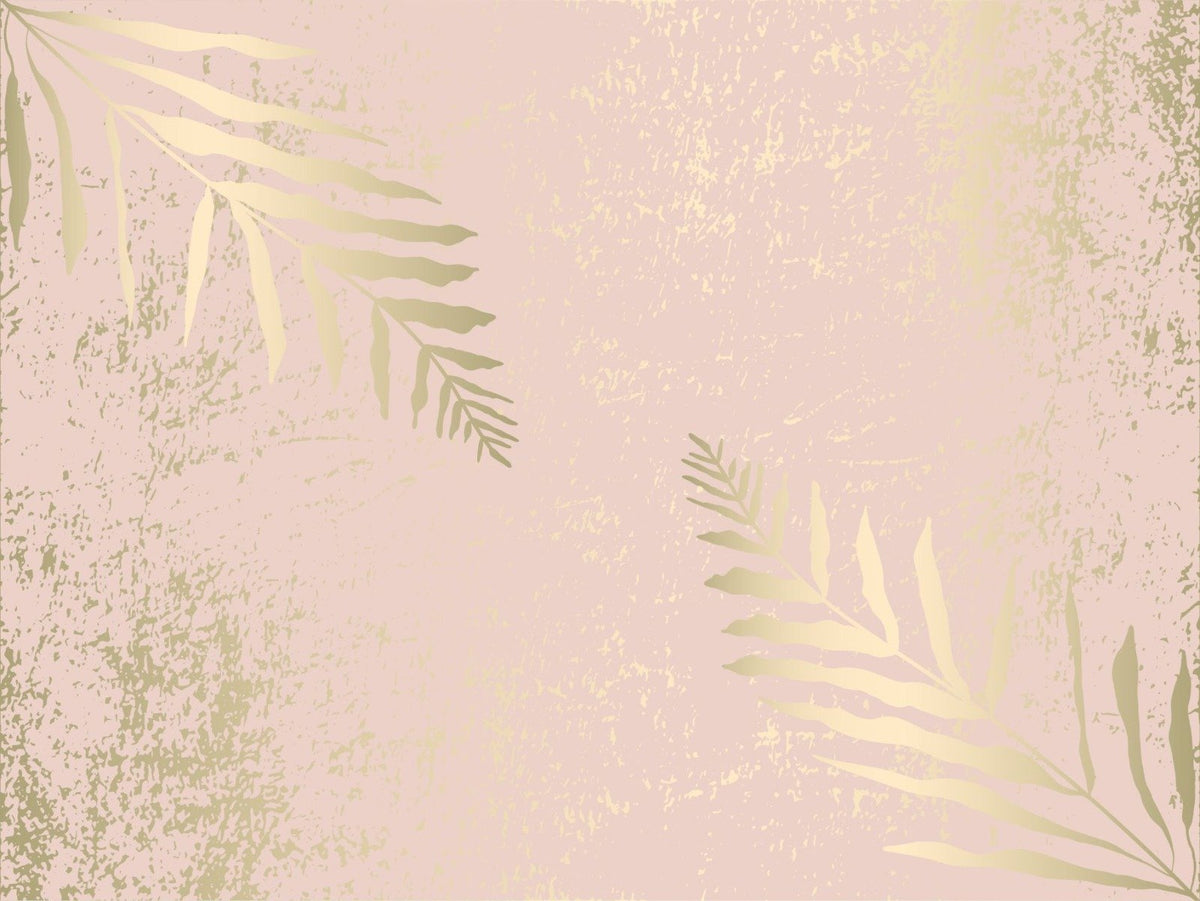 Fond de feuilles roses et or peinture murale in your room