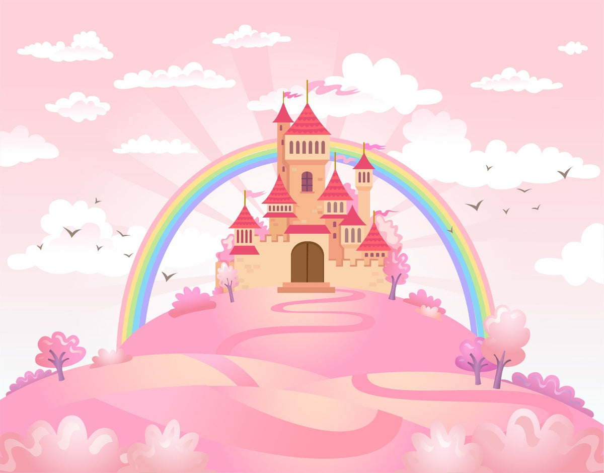 Pink Princess Castle Wallpapers Mural