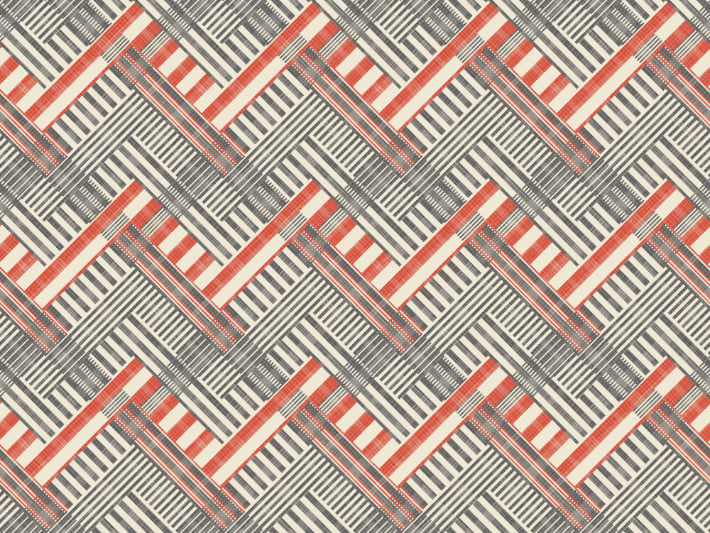Smuk stribet geometrisk tapet in your room — zoomed