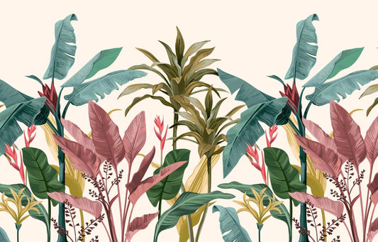 Belle banane feuille de papier peint mural