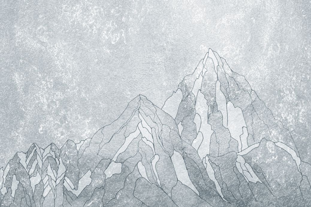 Montagna Everest nel murale della carta da parati della neve