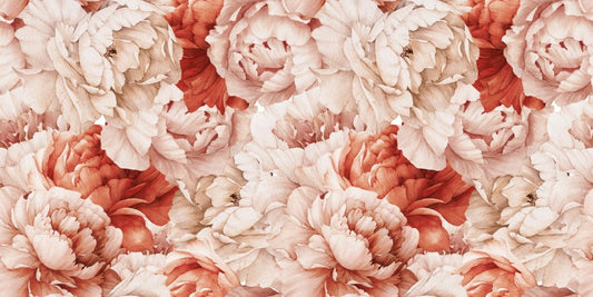 Shameless Peonies Florals Descolar e colar Wallpaper Murals