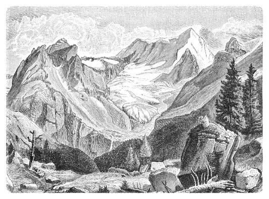 Murale vintage di sfondi di montagna
