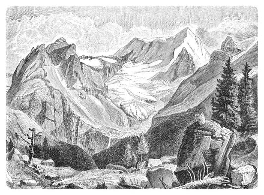 Vintage Mountain Wallpaper Mural