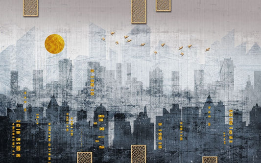 Prédies de papier peint de la ville moderne
