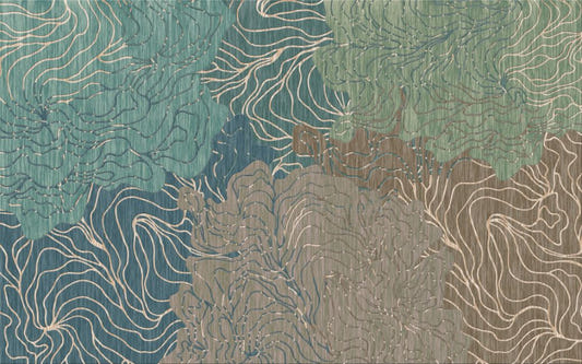 Abstrakte wellige Muster Wallpaper Wandbild
