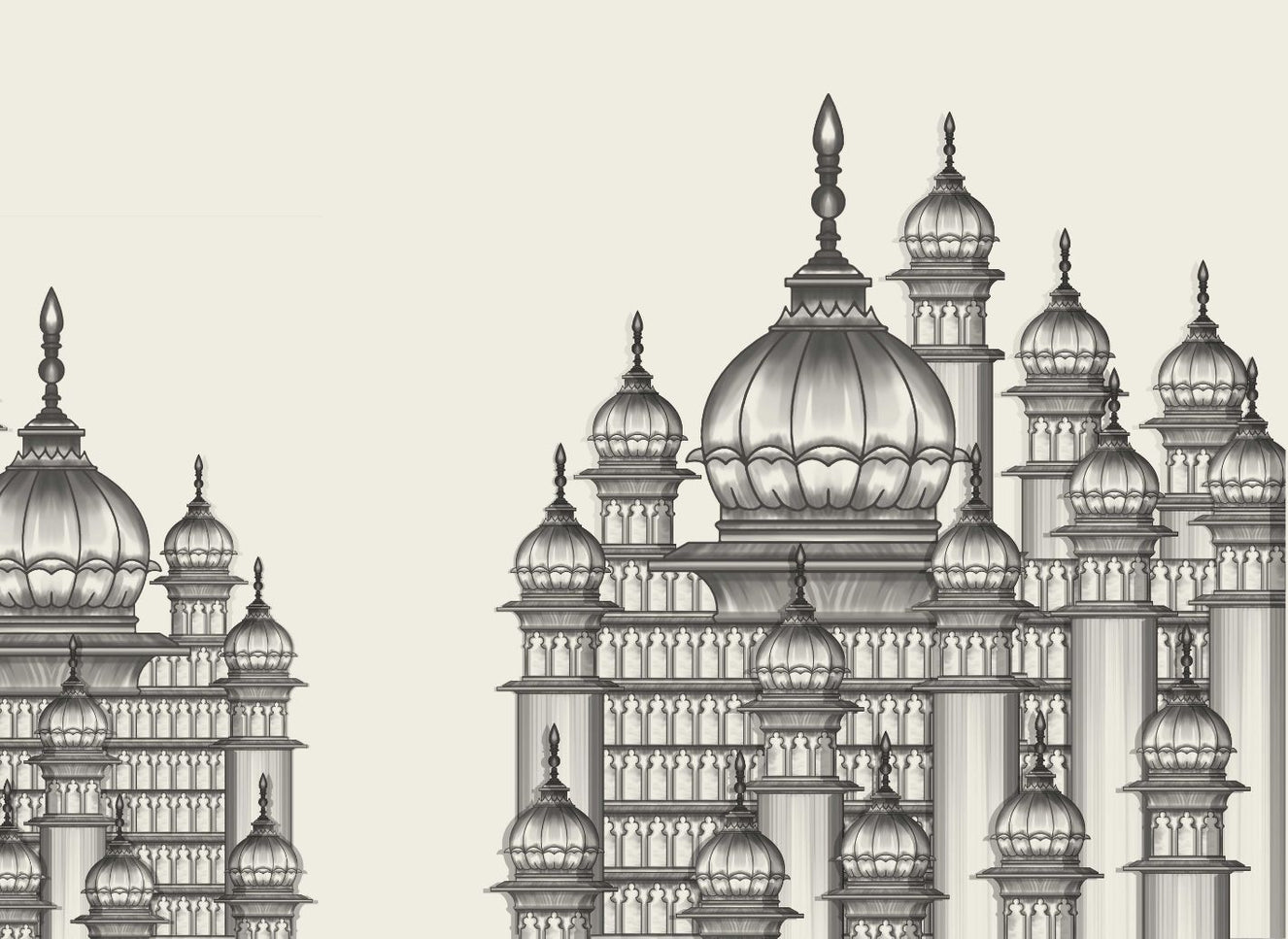 Mughal Palace -taustakuva seinämaalaukset
