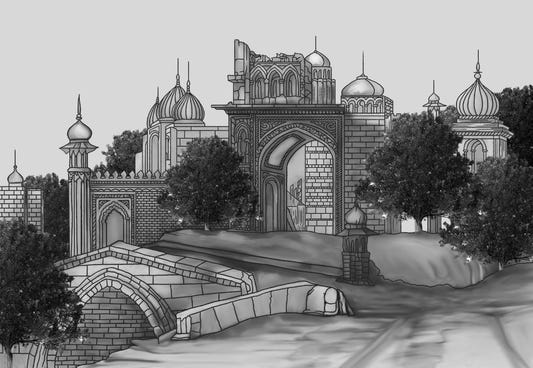 Mughal Mansion Wallpaper Murales