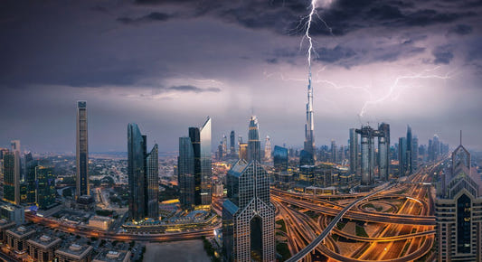 Dubai Skyline Tapete Wandbild