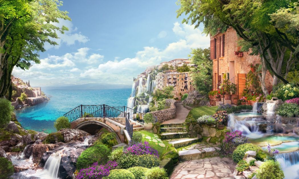 Ancient Houses of Italia Wallpaper Mural
