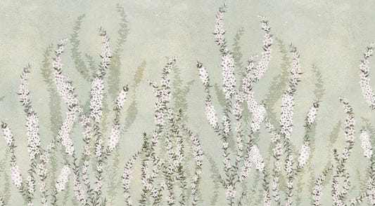 Hängende Blume auf grünen Tapeten Wandbilder