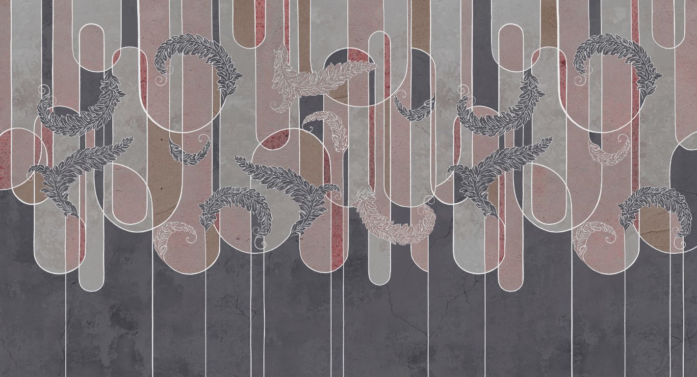 Art Deco Concrete Grunge Wallpaper Wandbild