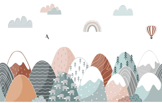 Colorful Mountains Wallpaper Murals