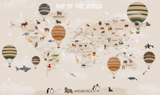 World Map Kids & Nursery Wallpaper