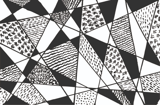Black and white stroke line Wallpaper Mural
