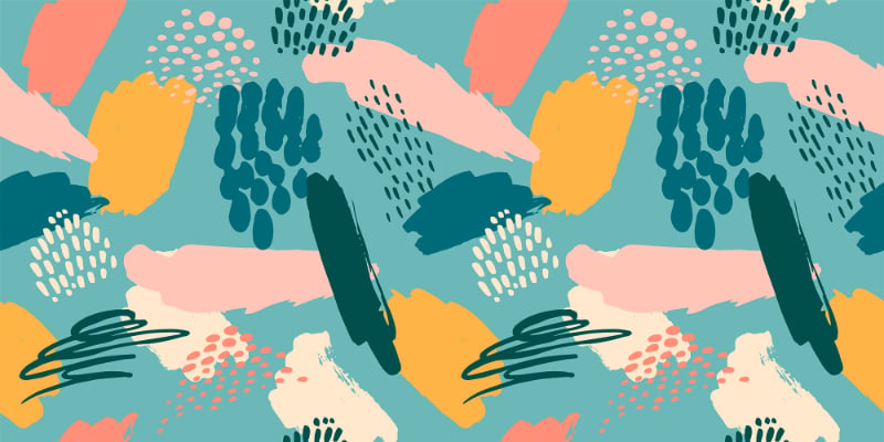 Tapet de tipare a modelelor artistice multicolor.