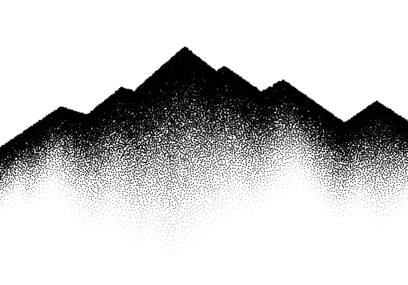 Mountains Wave Dots Dots Wallpaper peintures murales