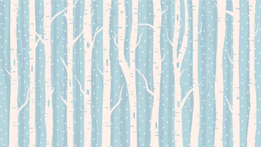 Blue Winter Forest Tapeten Wandmalerei