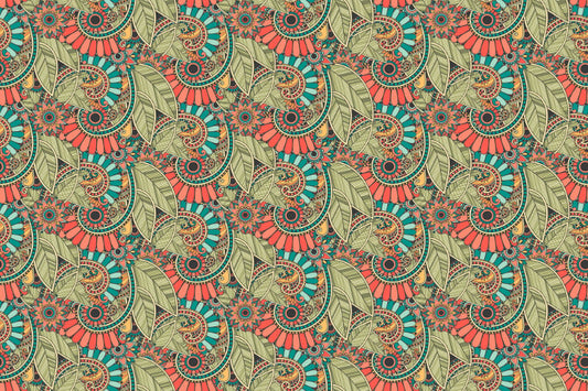 Zentangle Doodle Repeat Pattern Wallpaper