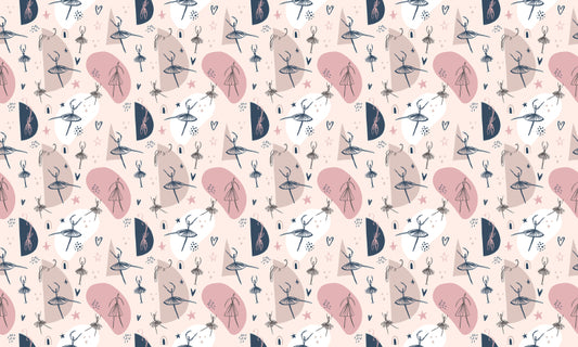 Tanzende Mädchen Ballerina Wiederholung Muster Wallpaper