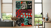 A beautiful abstract art wallpaper mural for a creative space.


