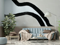 A contemplative modern design wallpaper mural for a feature wall.

