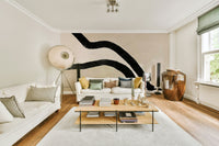 A beautiful abstract form wallpaper mural for a modern home.

