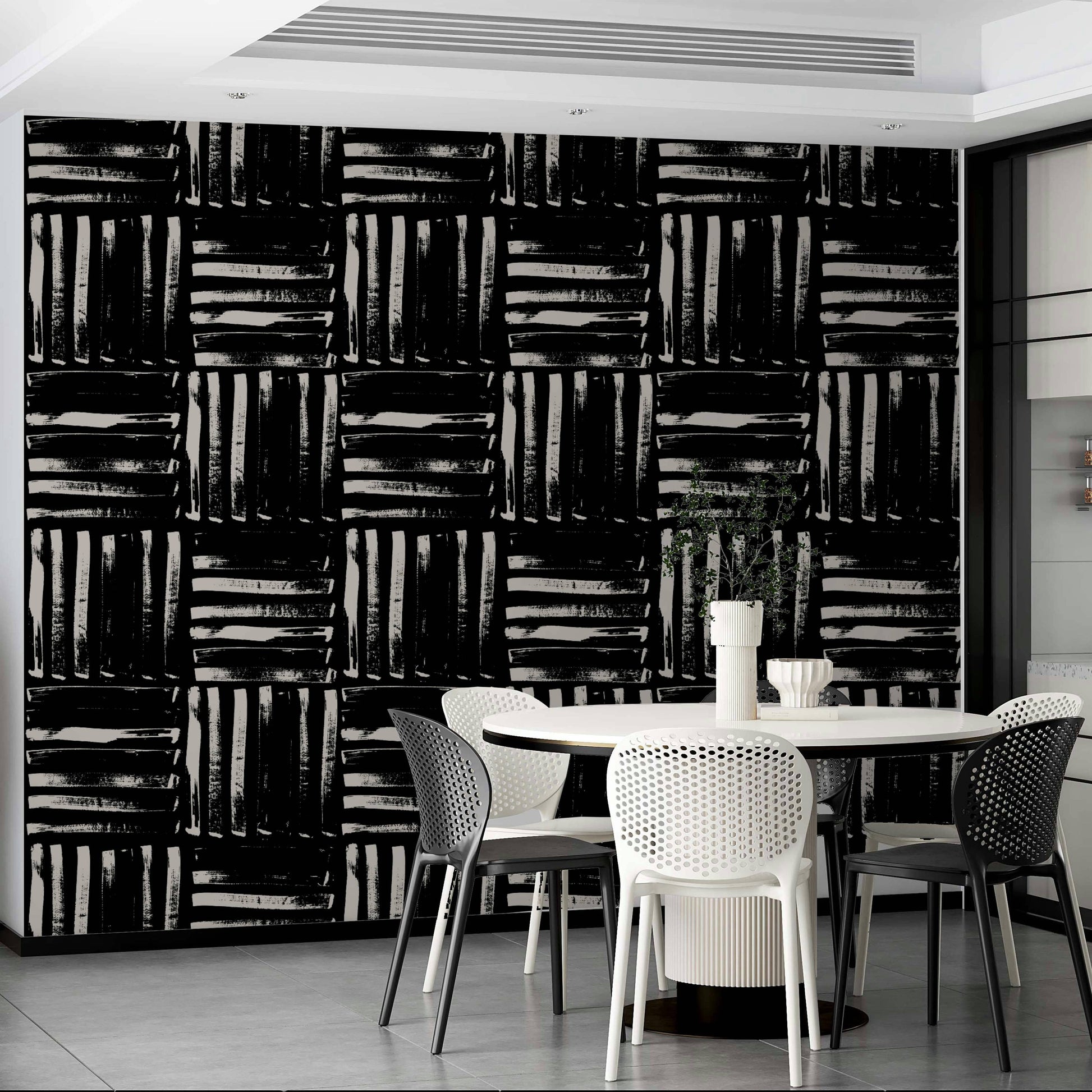 The stripes have a slightly imperfect, hand-painted quality.
