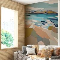 Abstract Coastal Escape wall mural

