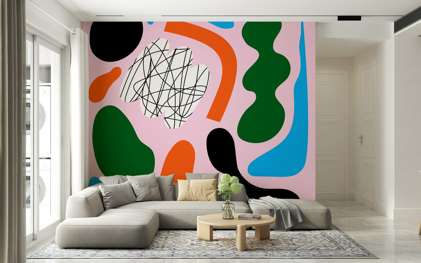 A classic abstract design wallpaper for walls.