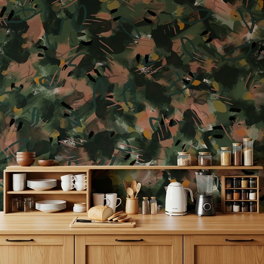 Abstract Earth Tones Wall Mural -2607083