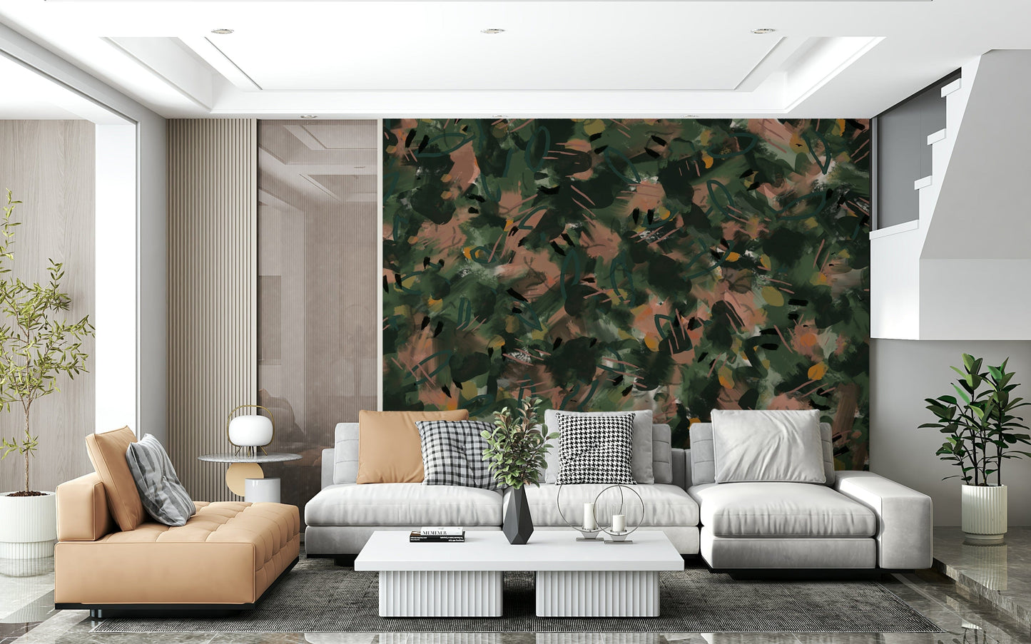 Abstract Earth Tones Wall Mural -2607083