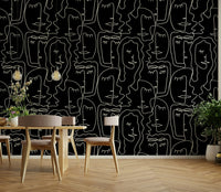 The mural is created for an entire wall, providing a unique backdrop.
