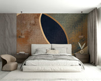 A calming abstract design wallpaper mural that defines a space.

