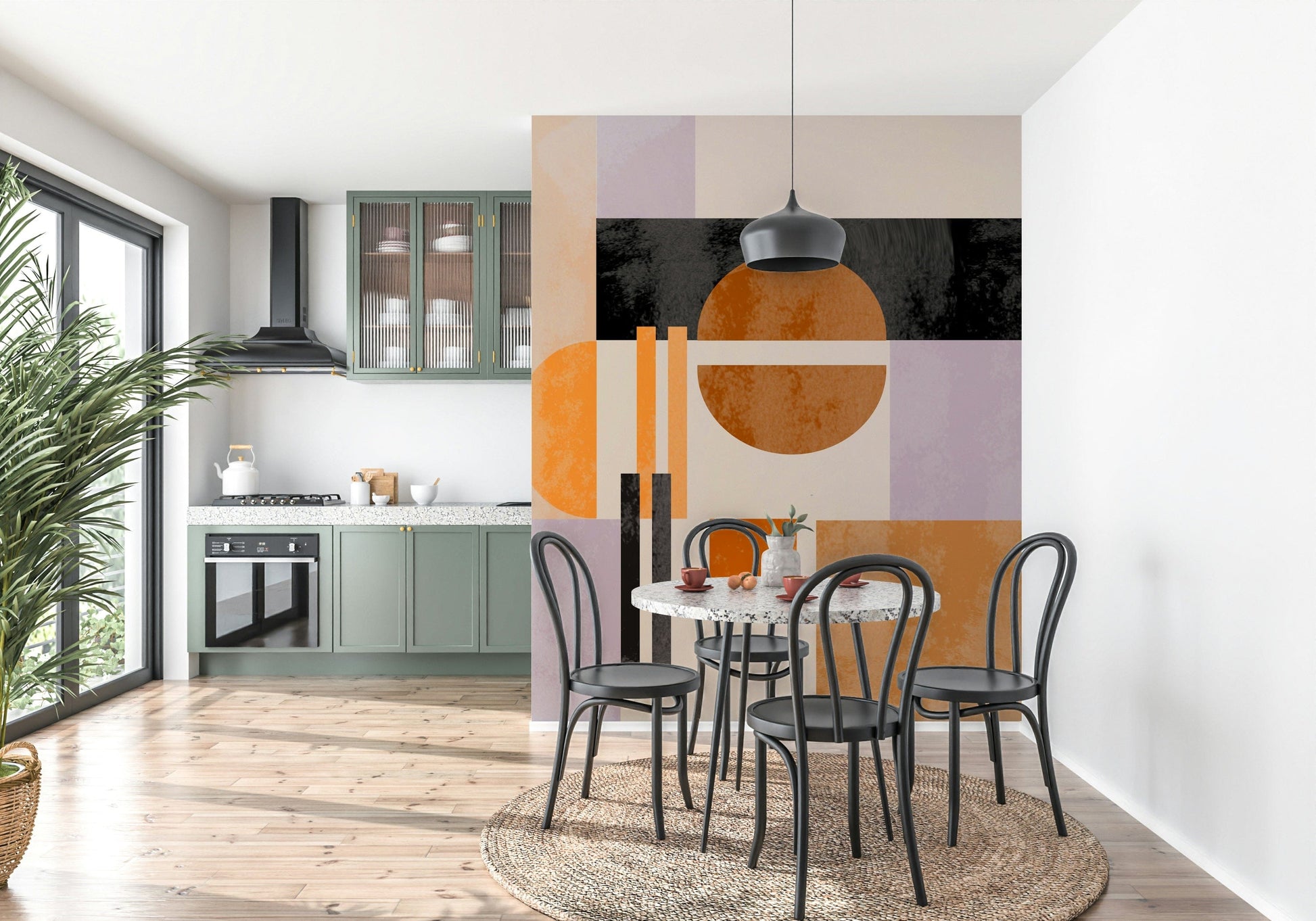 Contemporary Abso Light Geometry print, distinct feature wall.