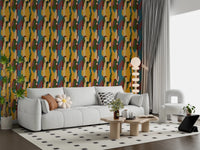 Seamless tile of hallway Abstract Harmony Geometry Shapes Wallpaper illustration