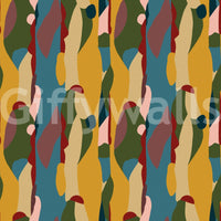 Abstract Harmony Geometry Shapes Wallpaper featuring contemporary color blocks