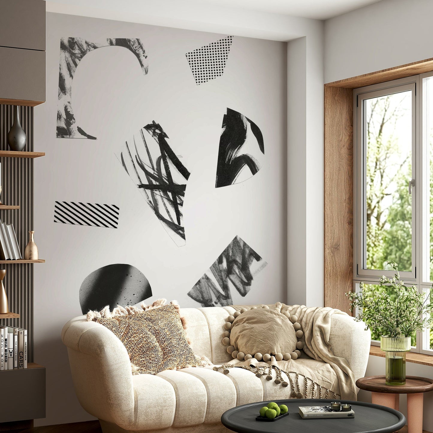 A classic abstract ink wallpaper for walls.

