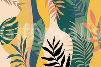 The style is a soft-focus illustration or a painterly design.

