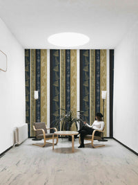 Abstract Nature Stripes Earthy Tones Wallpaper.

