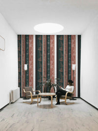 Close-up of the teal and peach colors.

