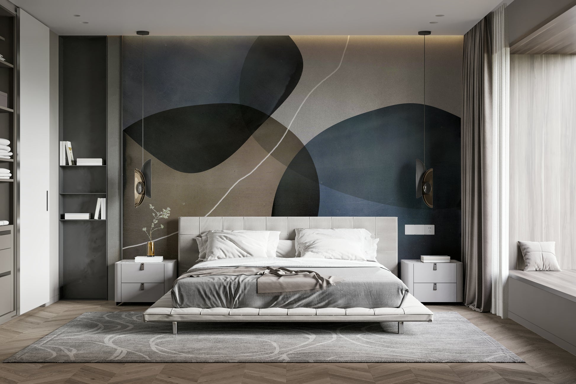 The wall art combines a nature theme with a magical feel.

